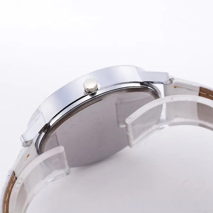 Skull Strap Head Silver Shell Casual Quartz Watch