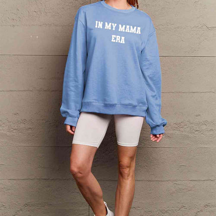 Simply Love Full Size IN MY MAMA EAR Graphic Sweatshirt