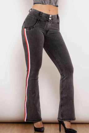 Side Stripe Bootcut Jeans