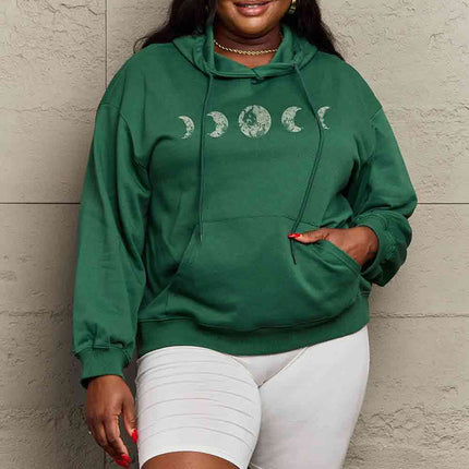 Simply Love Simply Love Full Size Dropped Shoulder Lunar Phase Graphic Hoodie