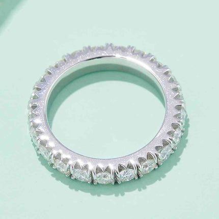 Adored 2.3 Carat Moissanite 925 Sterling Silver Eternity Ring