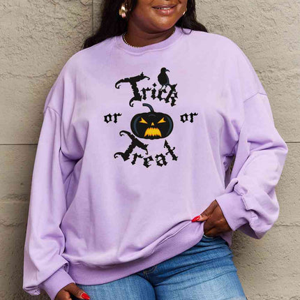 Simply Love Full Size TRICK OR TREAT Graphic Sweatshirt