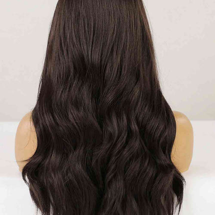 13*2" Lace Front Wigs Synthetic Long Wave 26" Heat Safe 150% Density in Brown