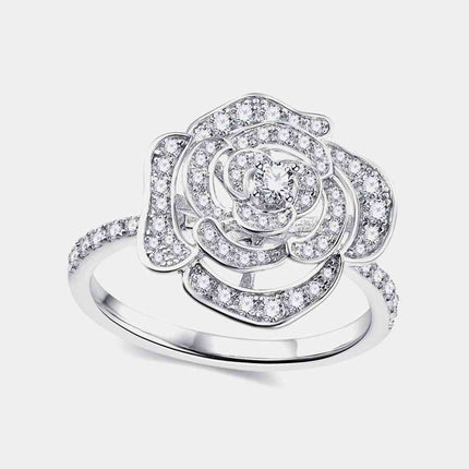 Moissanite Flower Shape Ring