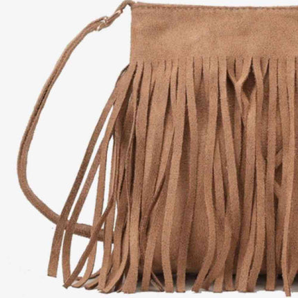 Adored PU Leather Crossbody Bag with Fringe