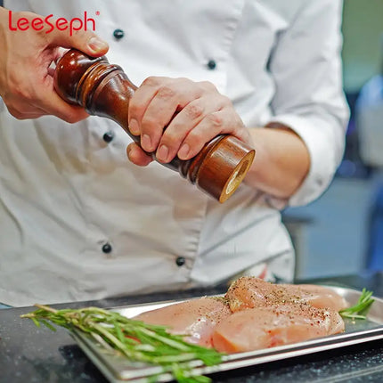 Salt and Pepper Mills, Solid Wood Pepper Mill