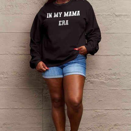 Simply Love Full Size IN MY MAMA EAR Graphic Sweatshirt