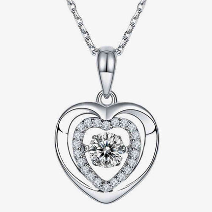 Moissanite Heart Pendant Necklace