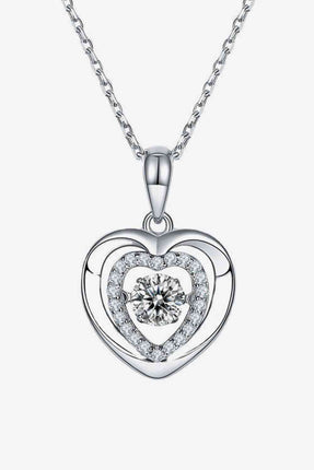 Moissanite Heart Pendant Necklace