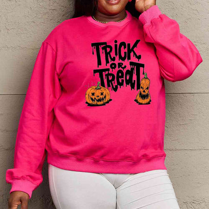 Simply Love Full Size TRICK OR TREAT Graphic Sweatshirt