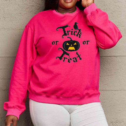 Simply Love Full Size TRICK OR TREAT Graphic Sweatshirt