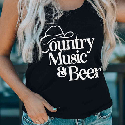 COUNTRY MUSIC & BEER Graphic Tank