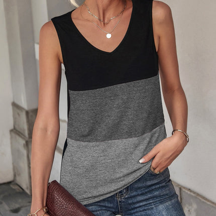 Color Block Wide Strap Tank
