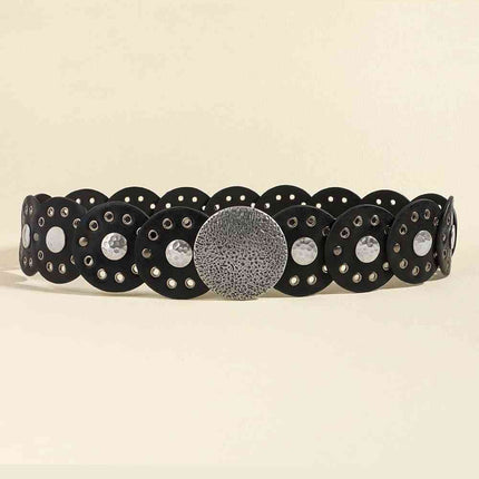 Round Shape PU Leather Belt