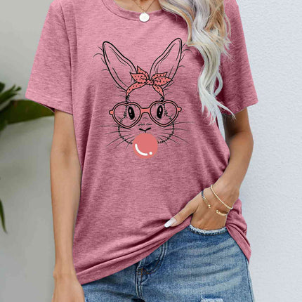 Easter Bunny Graphic Round Neck T-Shirt