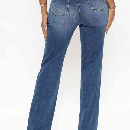 Raw Hem High Waist Jeans