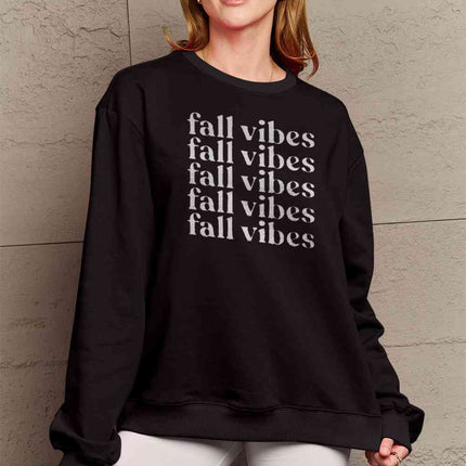 Simply Love Full Size FALL VIBES Graphic Sweatshirt
