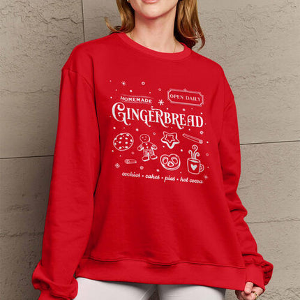 Simply Love Full Size GINGERBREAD Long Sleeve Sweatshirt