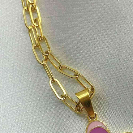 Flower Pendant Stainless Steel Necklace