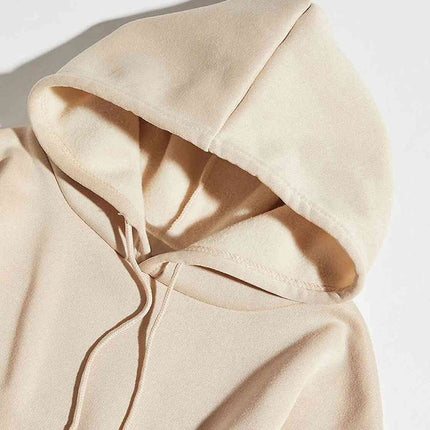 Graphic Drawstring Hoodie with Pocket