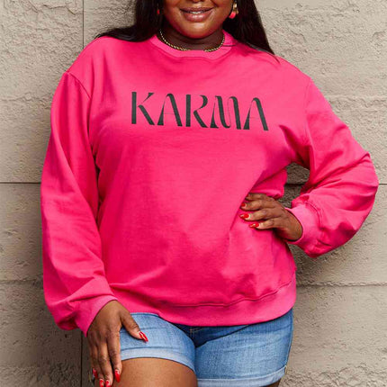 Simply Love Full Size KARMA Graphic Sweatshirt