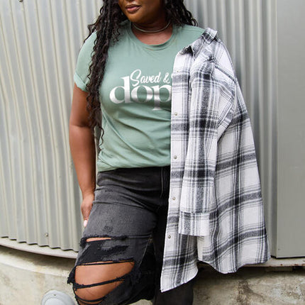 Simply Love Full Size Letter Graphic Short Sleeve T-Shirt