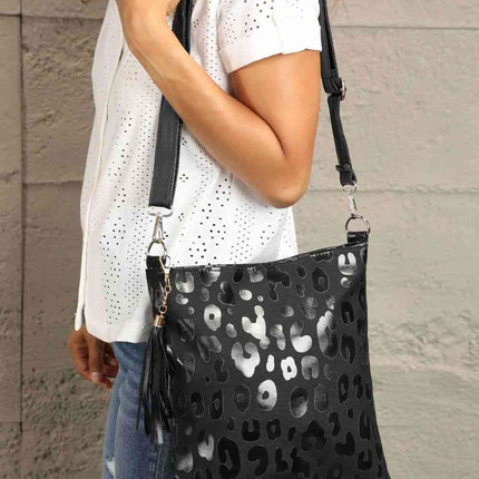 Adored PU Leather Shoulder Bag with Tassel - Vickie Lynn's