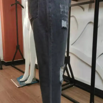 Women's Temperament Ripped Jeans Pants