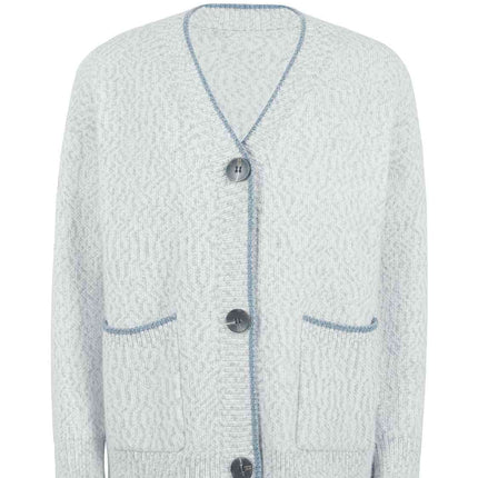 Button Down V-Neck Cardigan with Pockets