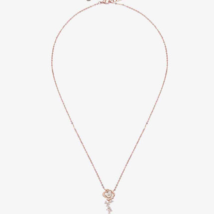 925 Sterling Silver 18K Rose Gold-Plated Pendant Necklace