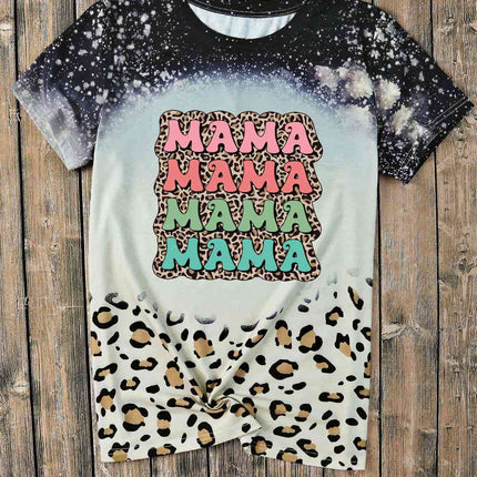 Printed MAMA Graphic Round Neck Tee