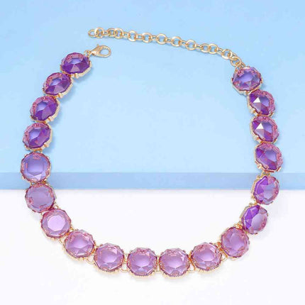Zinc Alloy Resin Necklace