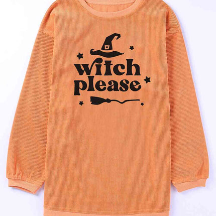 WITCH PLEASE Graphic Dropped Shoulder Sweatshirt - Vickie Lynn's