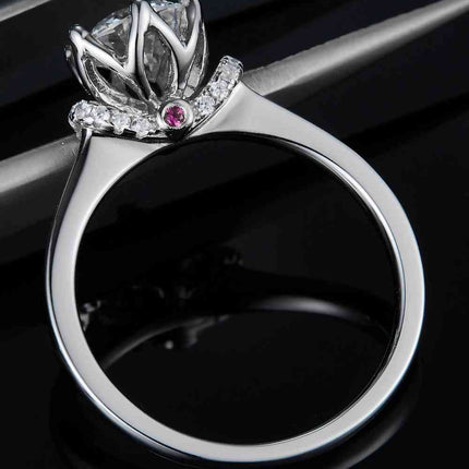 1 Carat Moissanite 925 Sterling Silver Ring