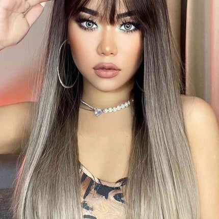 Long Straight Synthetic Wigs 26''