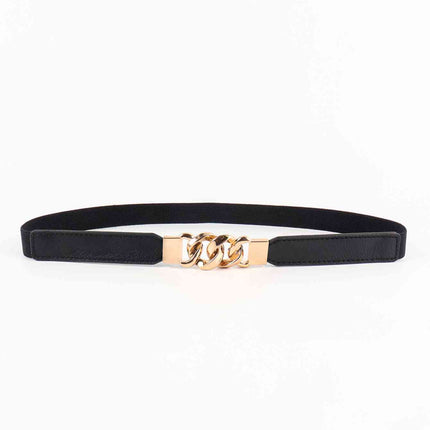 Zinc Alloy Buckle Elastic PU Belt