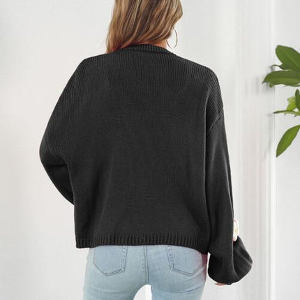 Floral Open Front Long Sleeve Cardigan