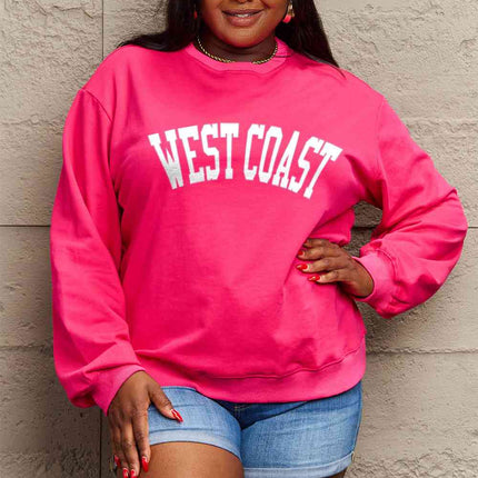Simply Love Full Size WEST COAST Graphic Long Sleeve Sweatshirt