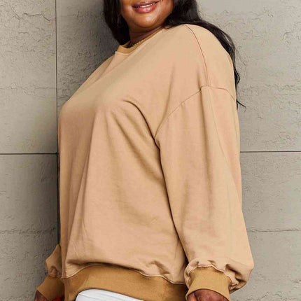 Simply Love Full Size Dropped Shoulder Sweatshirt