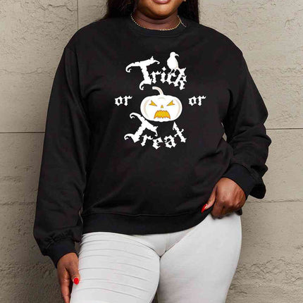 Simply Love Full Size TRICK OR TREAT Graphic Sweatshirt