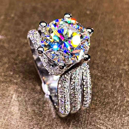Adored 3 Carat Moissanite Three-Layer Ring