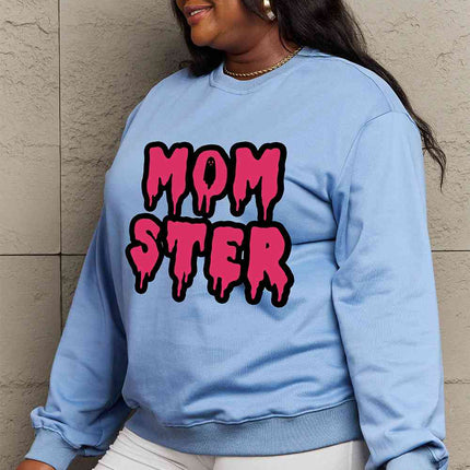 Simply Love Full Size MOM STER Graphic Sweatshirt