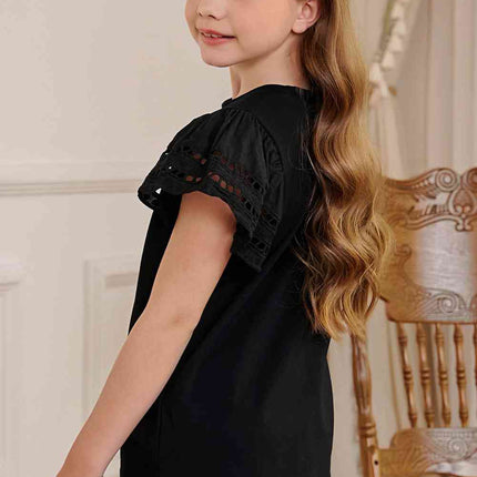 Round Neck Flutter Sleeve T-Shirt - Vickie Lynn's
