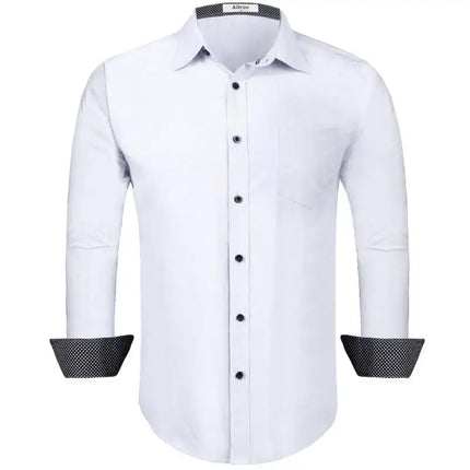Men's Fashion Casual Business Long Sleeve Shirts