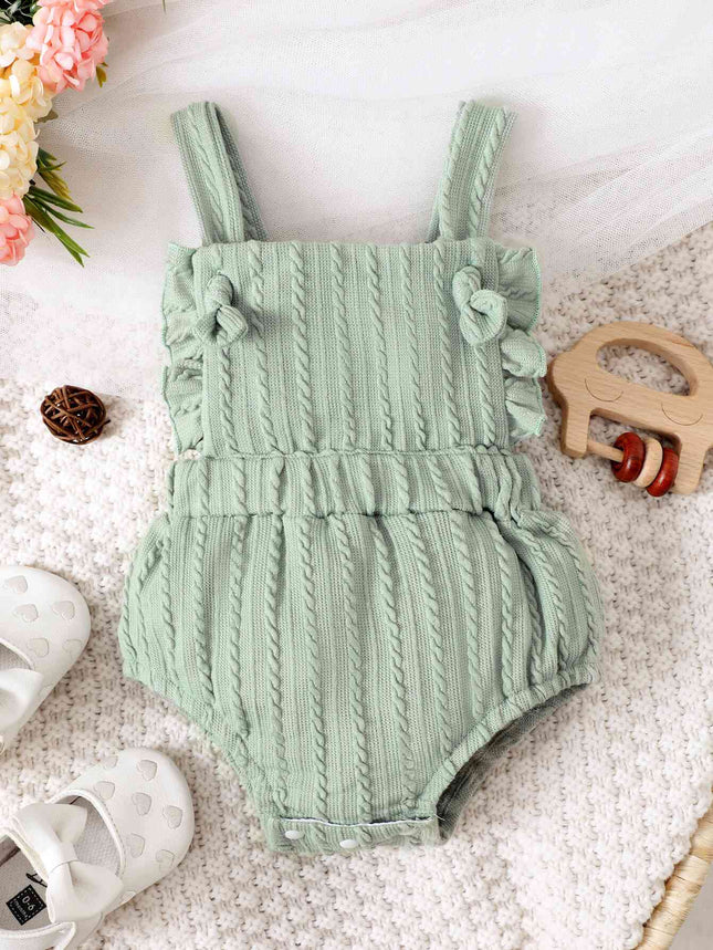 Baby Girl Textured Ruffled Bodysuit