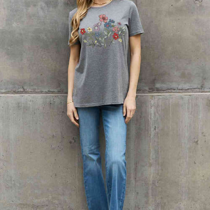 Simply Love Simply Love Full Size Flower Graphic Cotton Tee