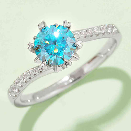 1 Carat Moissanite 925 Sterling Silver Ring