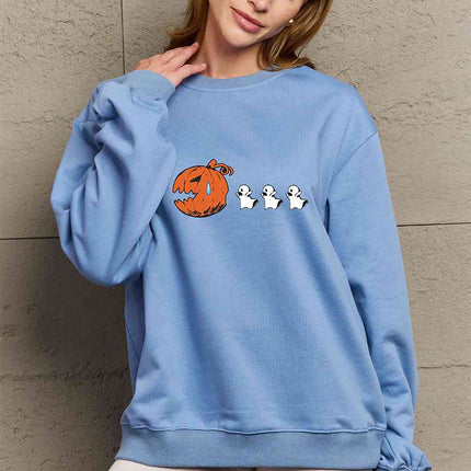 Simply Love Full Size Graphic Dropped Shoulder Sweatshirt