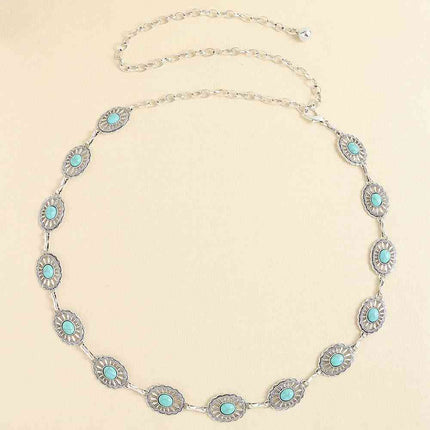 Vintage Turquoise Alloy Belt