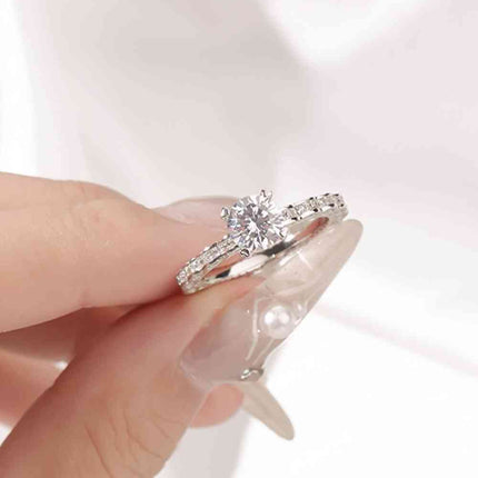1 Carat Moissanite 925 Sterling Silver Ring